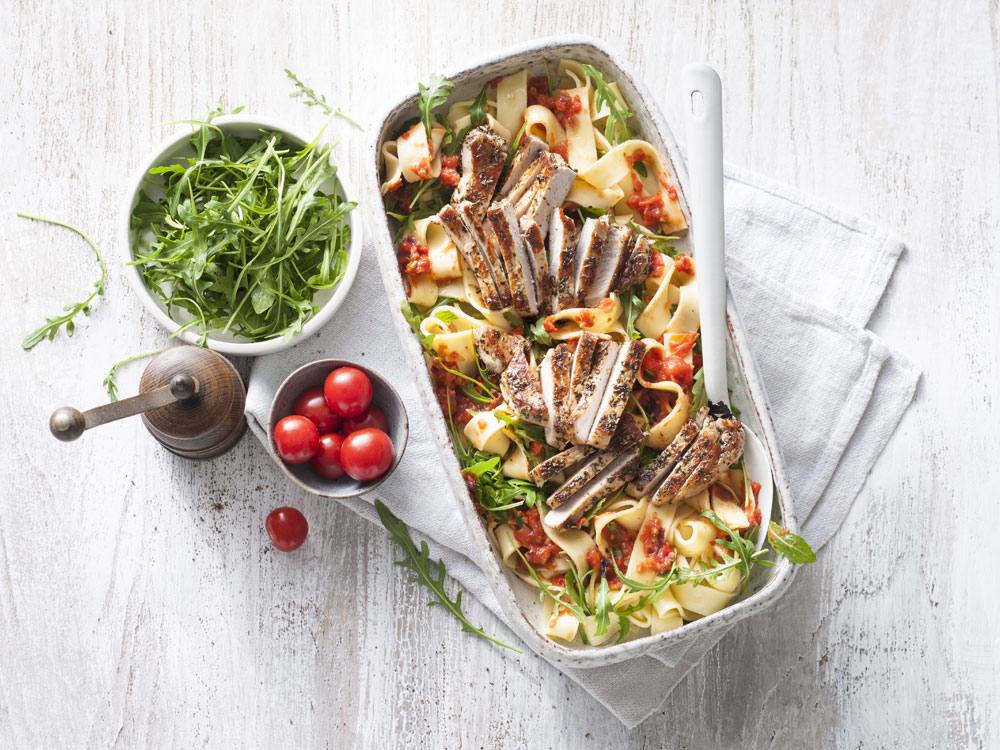 Pork Piccata with Pappardelle | Savory