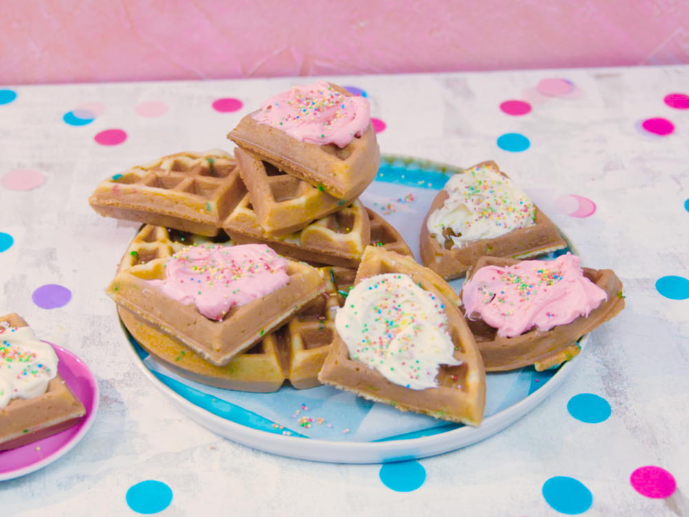 Confetti Cake Waffles | Savory