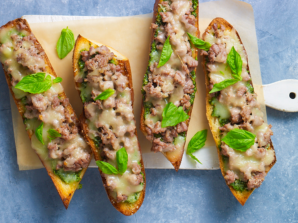 Sausage French Bread Pizza Savory