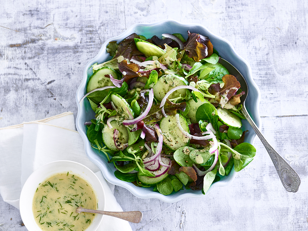 Cucumber Salad with Horseradish Dressing Savory