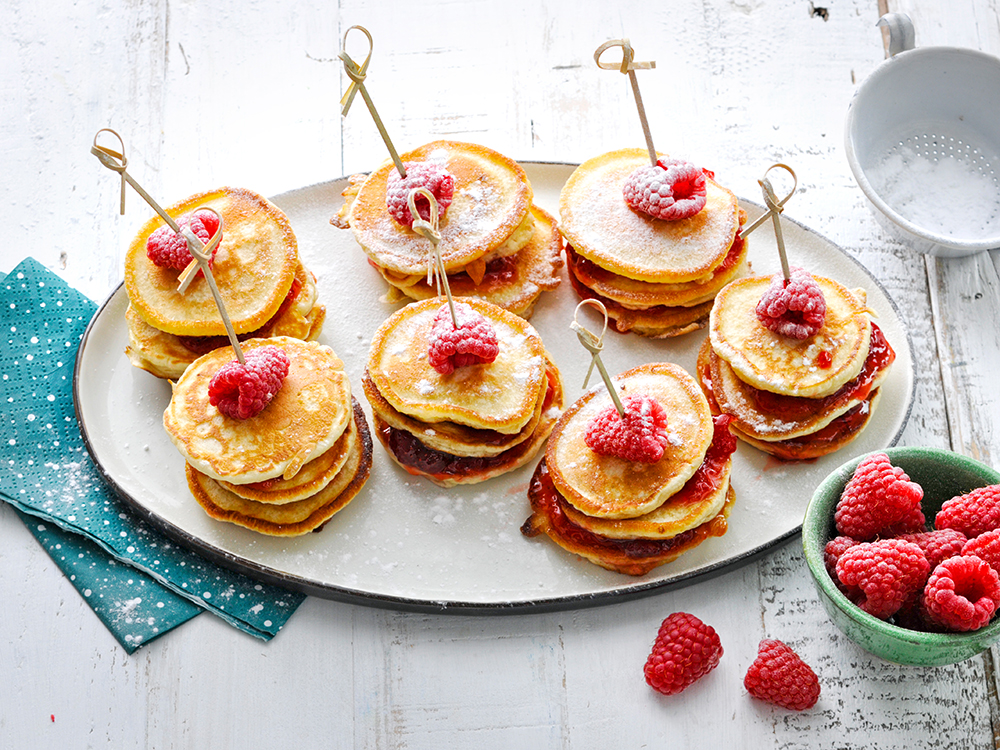 Mini Pancake Stacks Savory