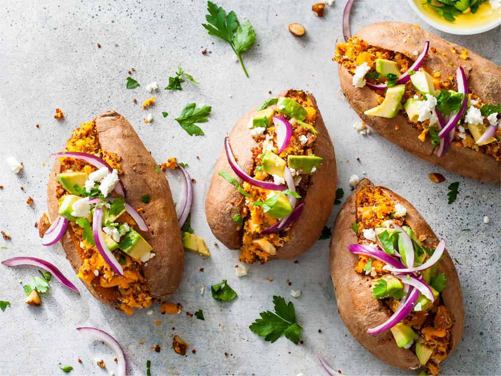 Quinoa- Stuffed Sweet Potatoes | Savory