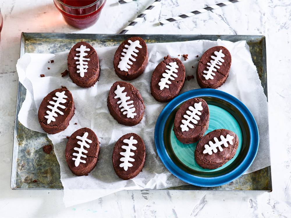 Black Bean Brownie Footballs | Savory
