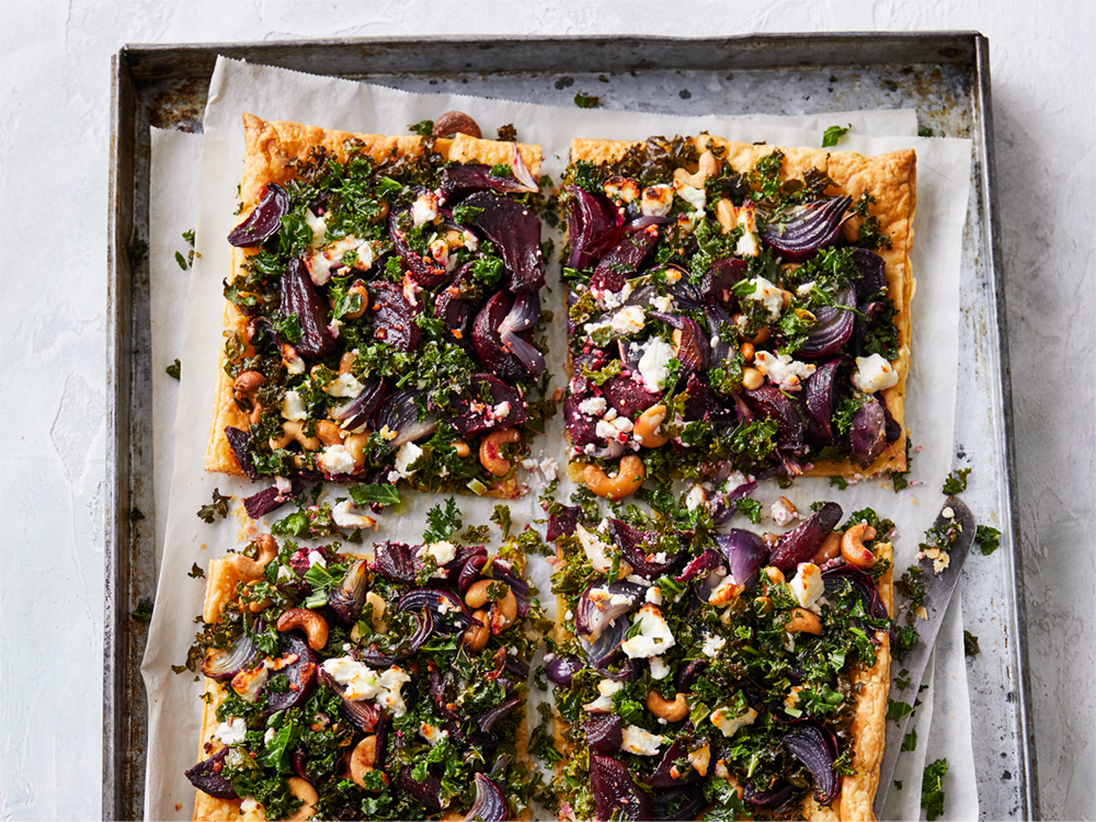 Kale and Beet Tart with Goat Cheese | Savory