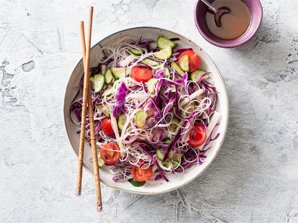Noodle Salad with Jicama and Miso Vinaigrette | Savory
