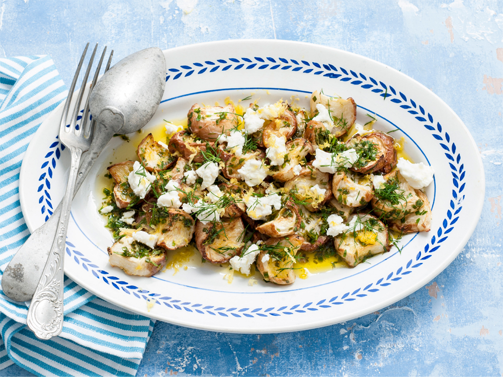 Roasted Turnips with Herbs and Feta | Savory