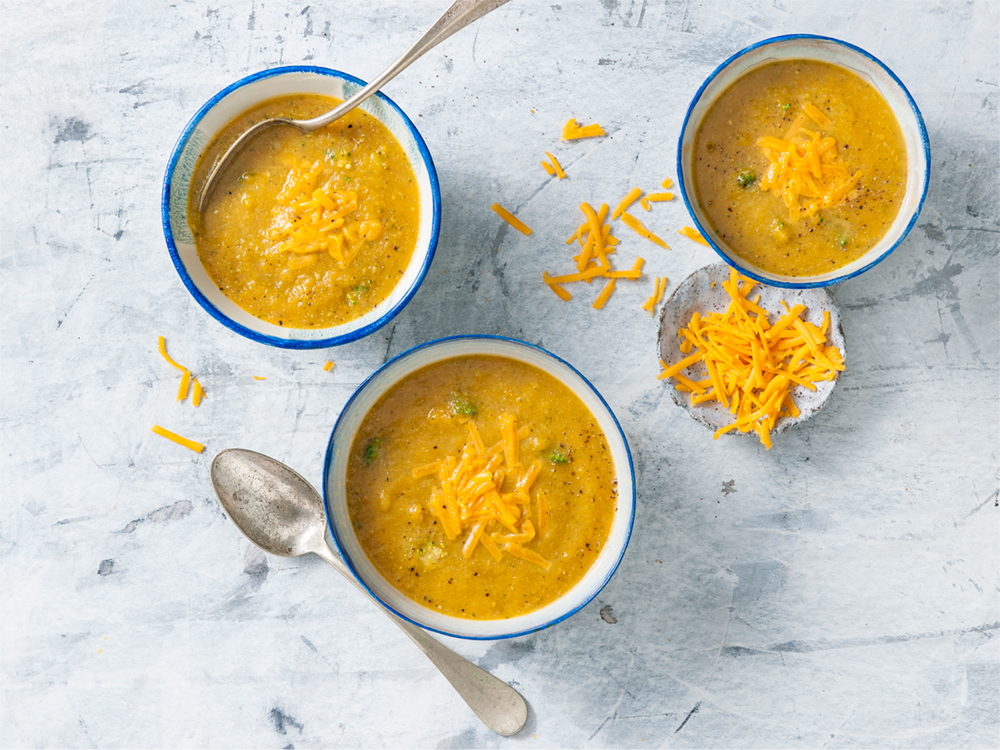Broccoli-Cheddar Soup with Butternut Squash | Savory