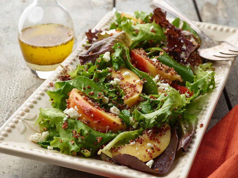 Red Quinoa Salad with Nectarines and Feta Savory