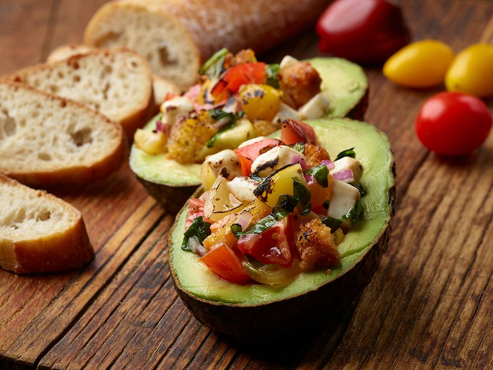 Caprese Stuffed Broiled Avocados | Savory