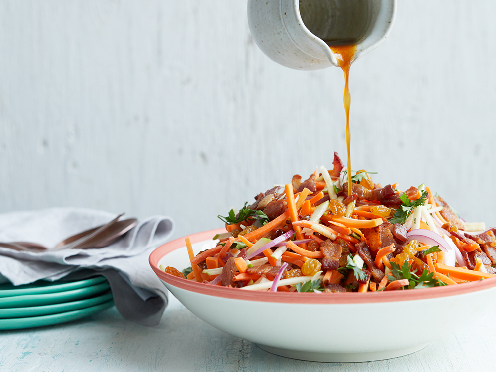 Carrot Salad with Bacon Vinaigrette | Savory