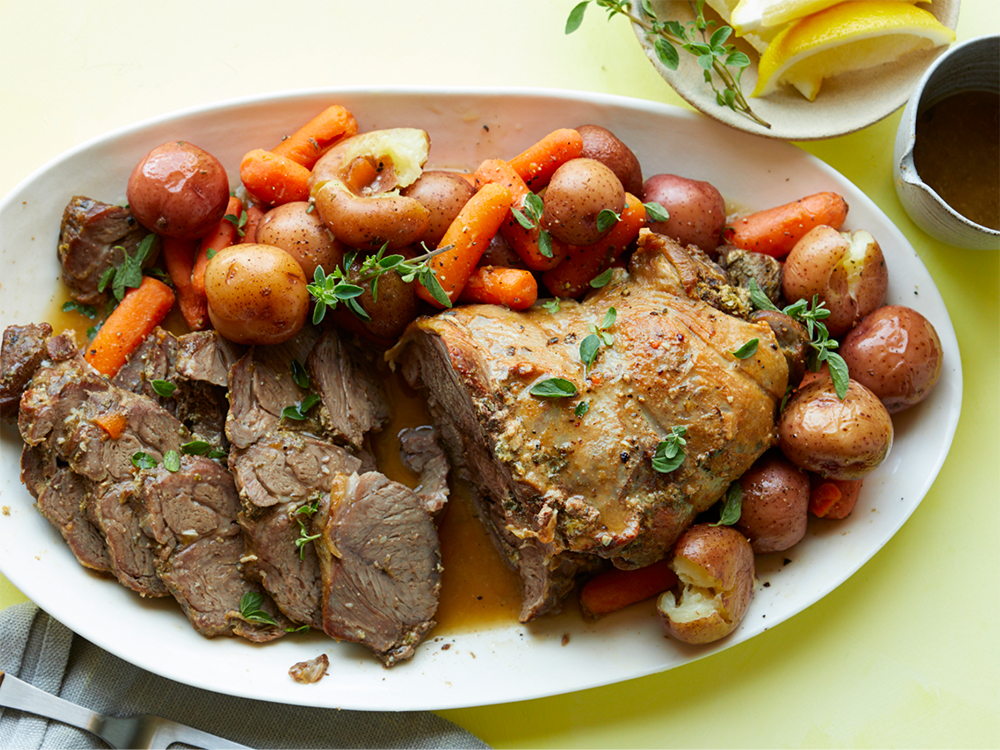 Slow Cooker Lamb with Lemony Veggies | Savory