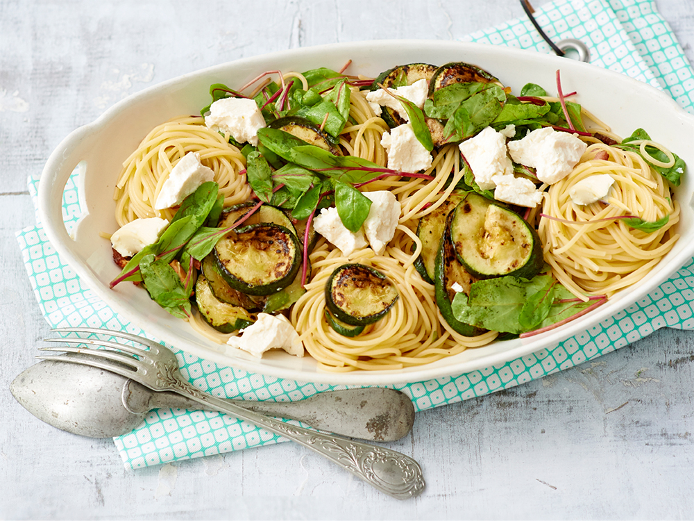 Spaghetti with Chard and Zucchini | Savory