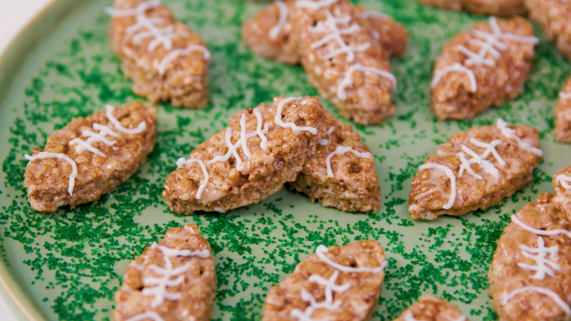 Game Day Rice Cereal Footballs | Savory