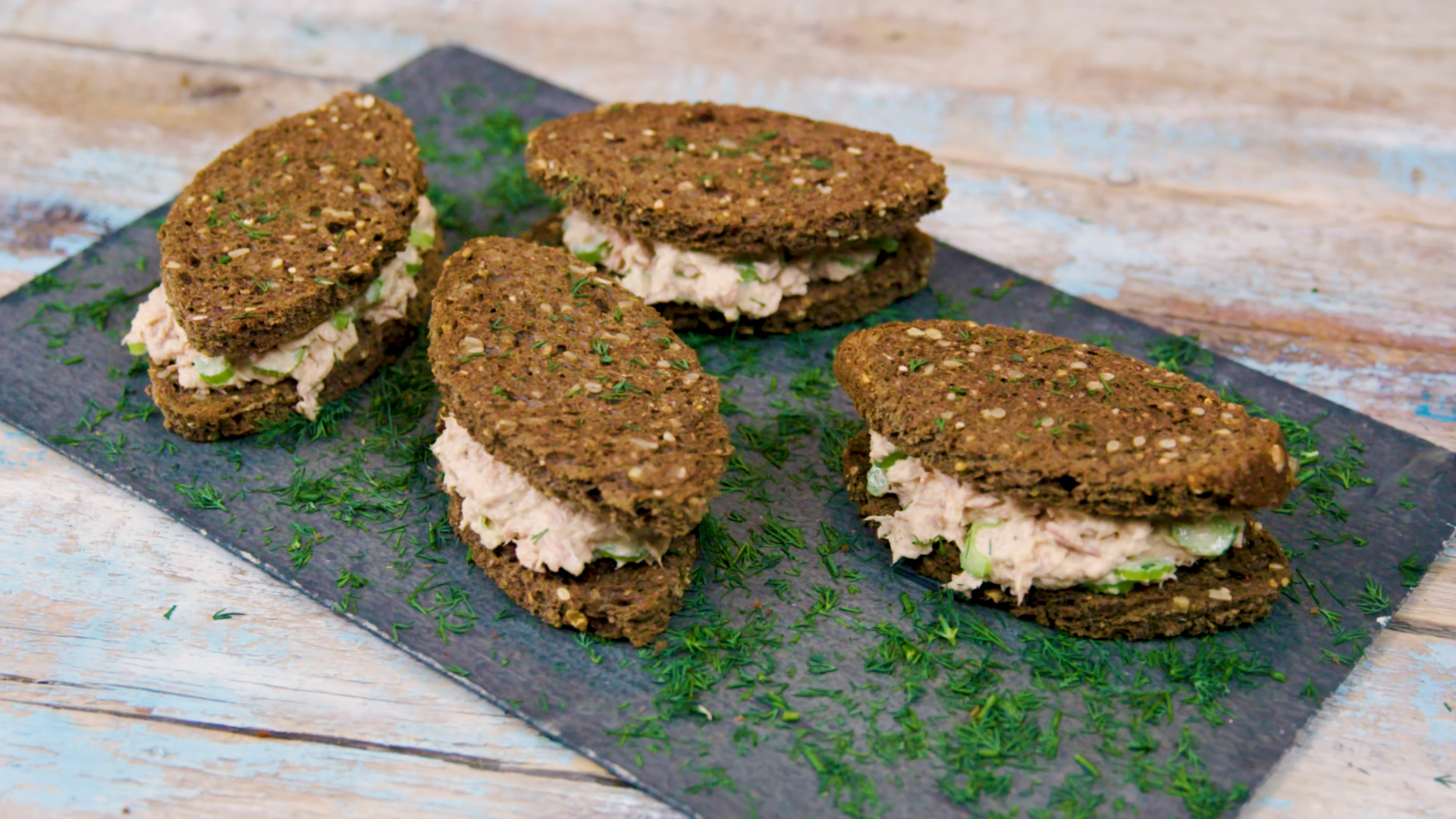 Tuna Salad Football Sandwiches | Savory