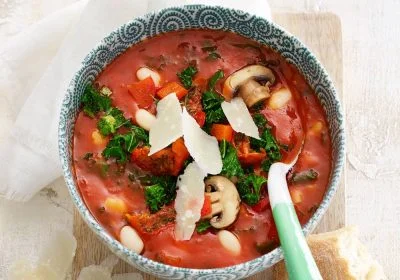 Rustic Tomato and White Bean Soup