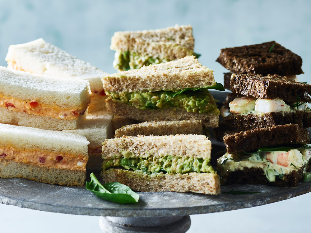 Shrimp Salad with Watercress Finger Sandwiches | Savory