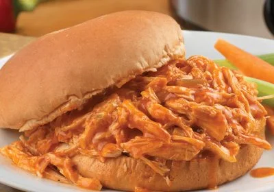 Slow-Cooked Creamy Buffalo Chicken Sliders