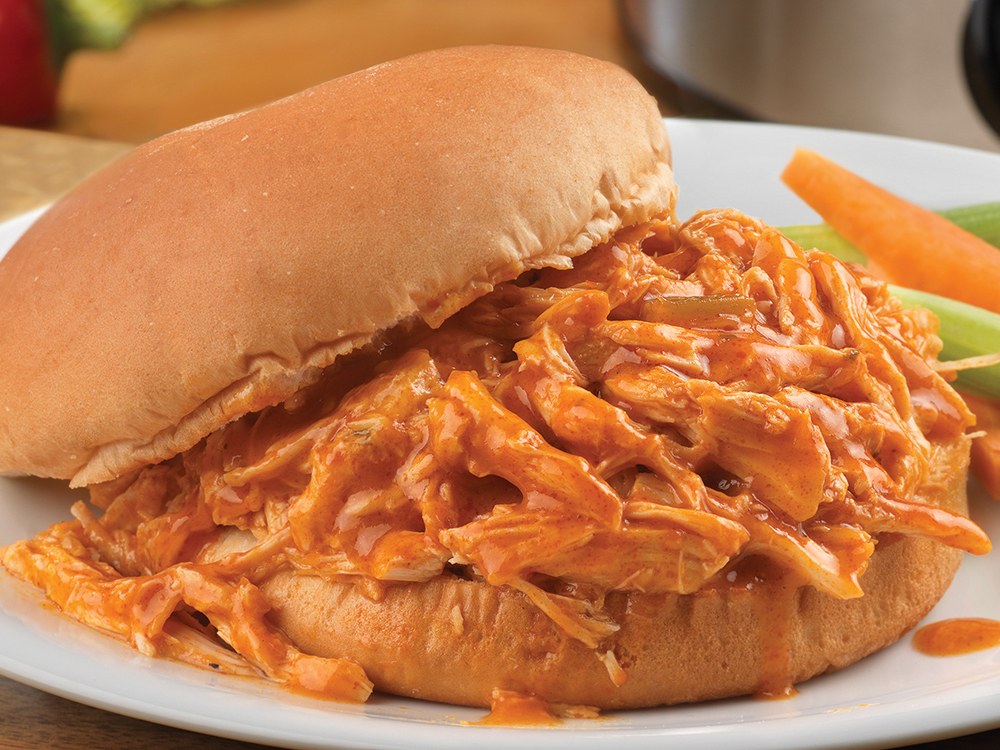Campbell's® Slow-Cooked Creamy Buffalo Chicken Sliders | Savory