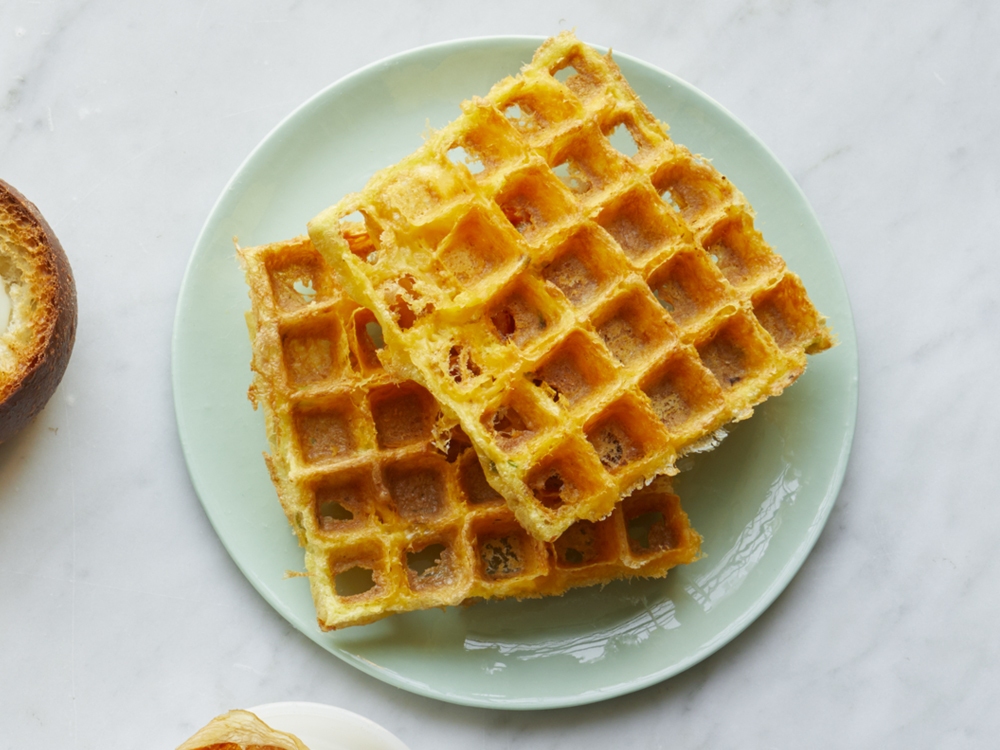 Crispy Cheddar Waffles | Savory