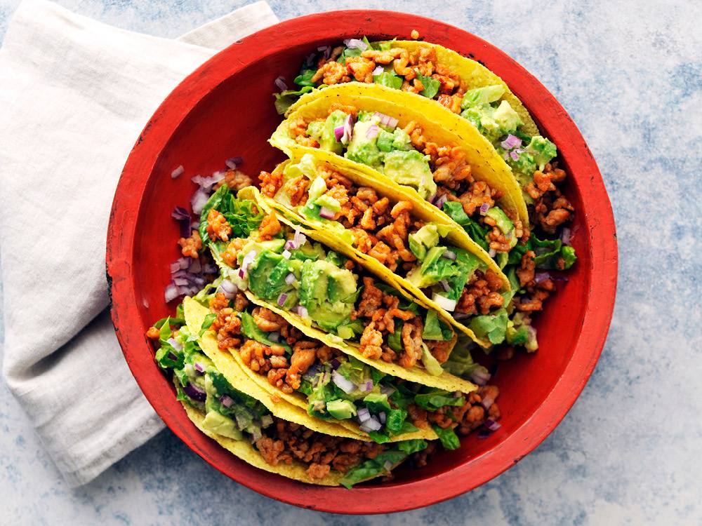 Crunchy Turkey Tacos with Avocado Salsa | Savory