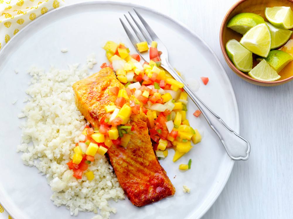 Grilled Salmon with Mango Salsa | Savory
