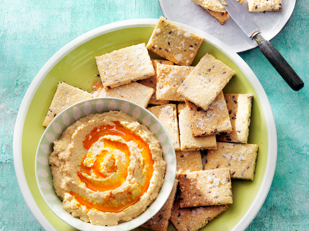 Almond Flour Seeded Crackers Savory