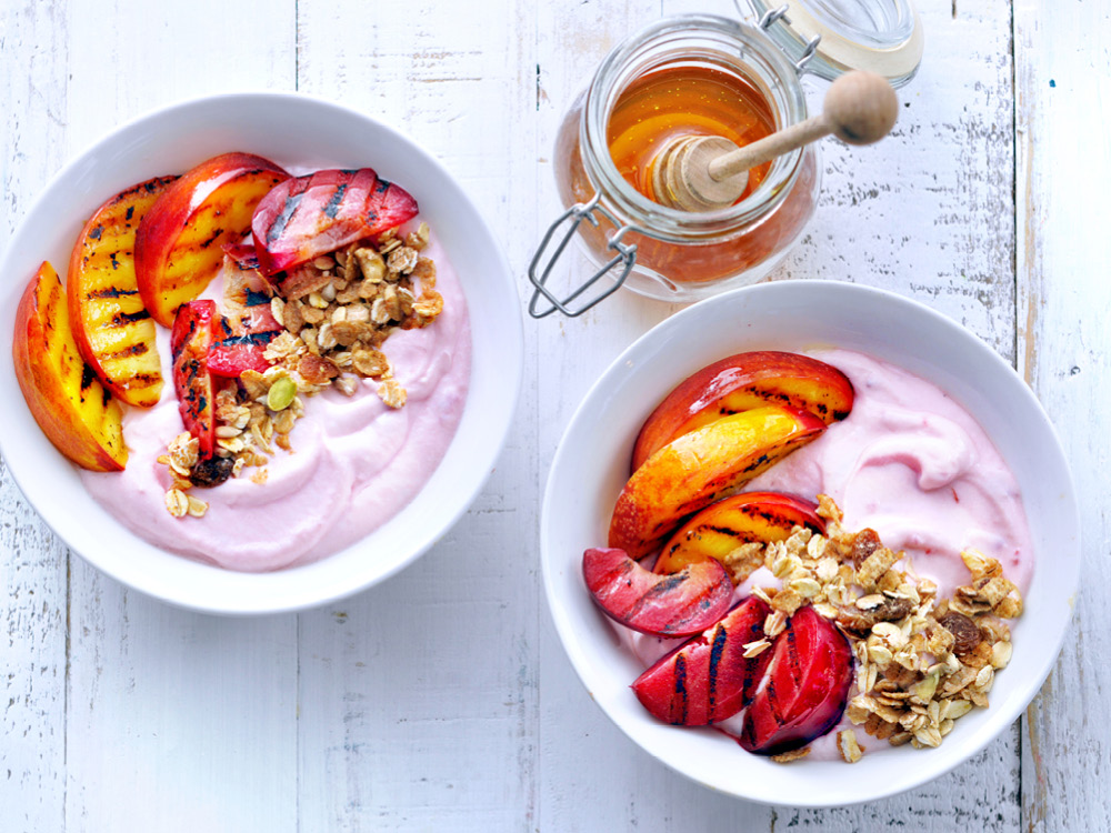 Grilled Stone Fruit Yogurt Bowl | Savory