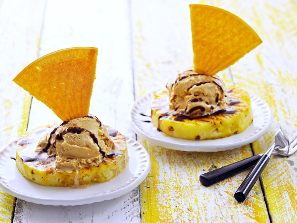 Grilled Pineapple with Dulce de Leche Ice Cream | Savory
