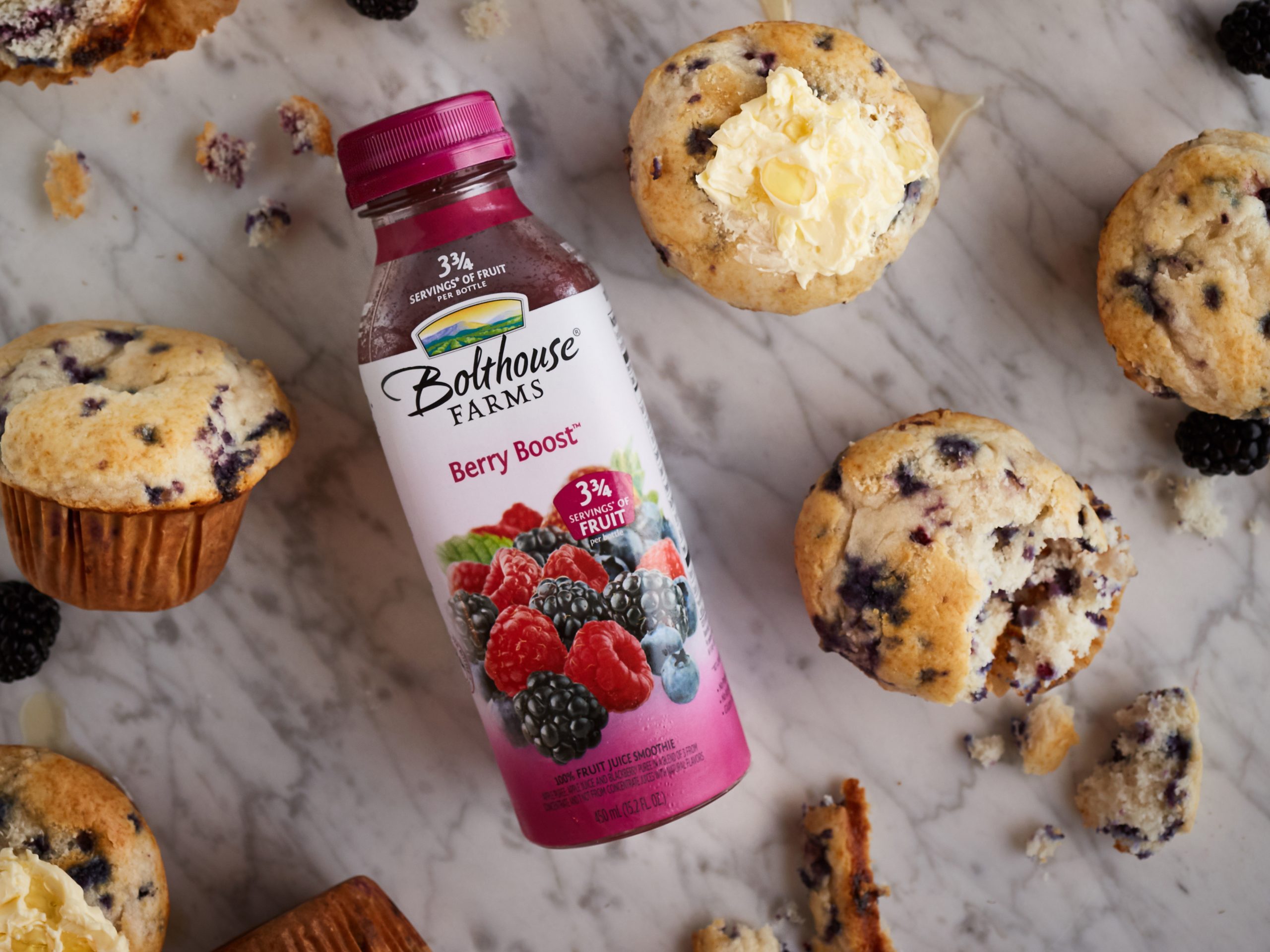 Blackberry Muffins With Honey Butter | Savory