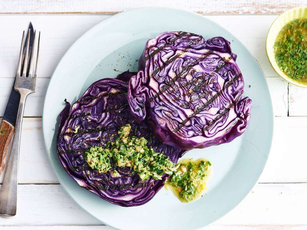 Cabbage Steaks with Herb Butter Savory