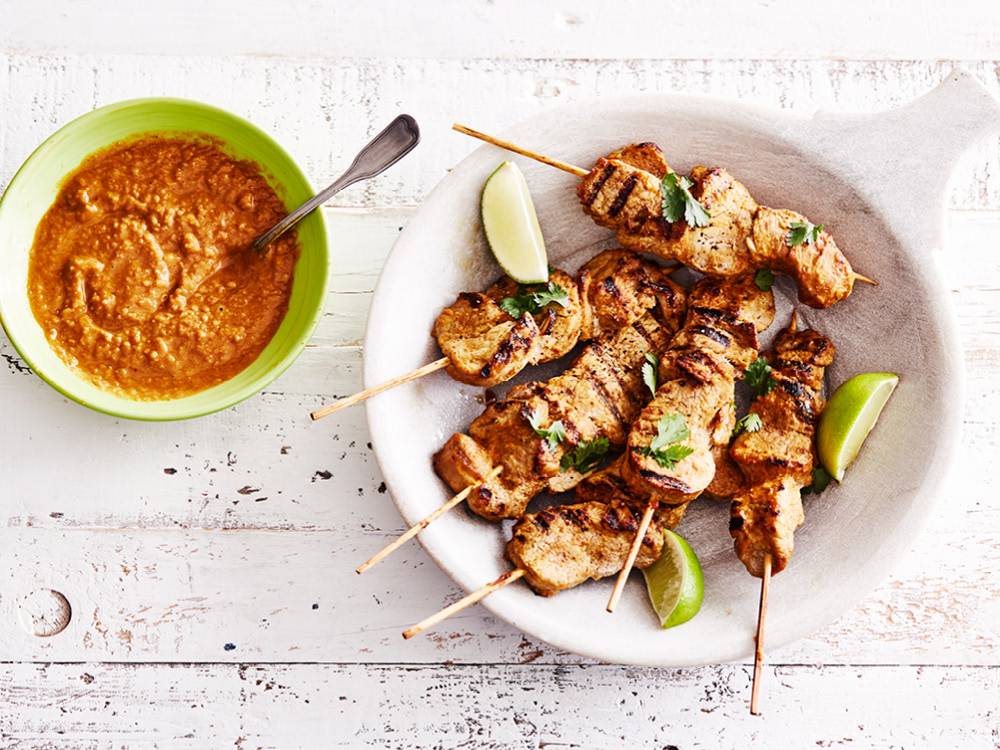 Pork Satay with Peanut Sauce | Savory