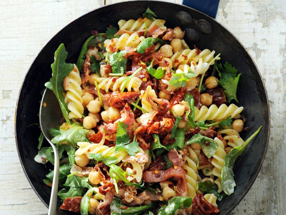 Fusilli with Prosciutto and SunDried Tomatoes Savory