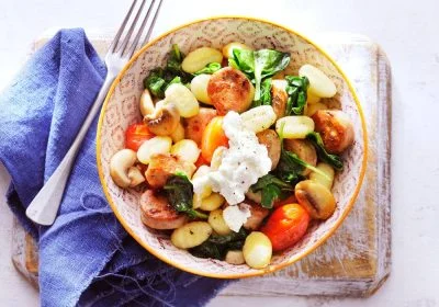 Gnocchi with Chicken Sausage and Spinach