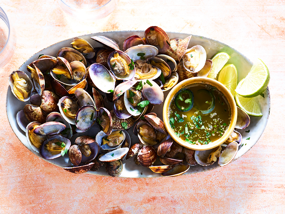 Grilled Clams with Spicy Lime Butter | Savory