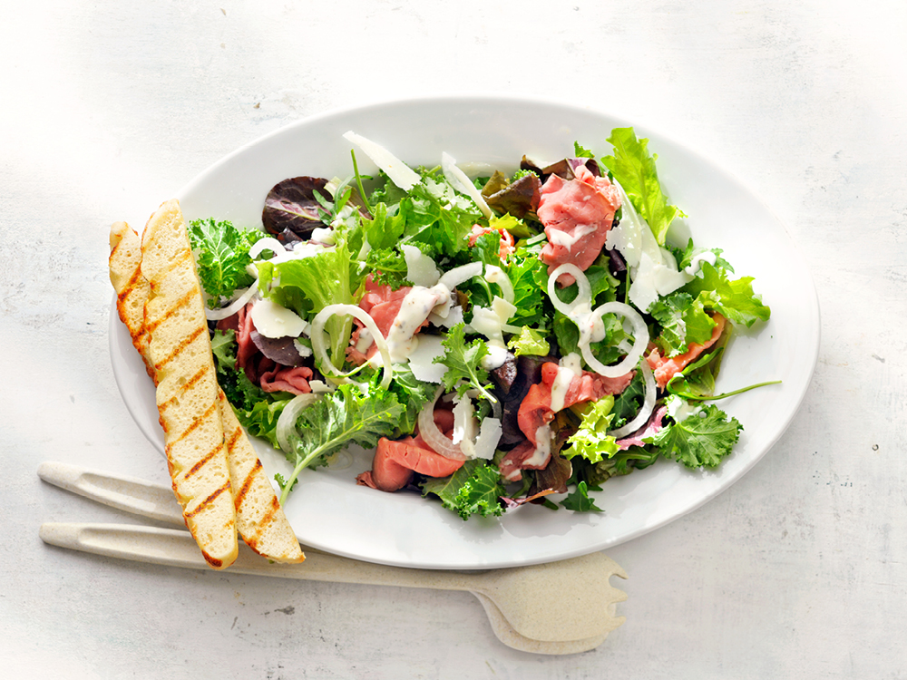 Roast Beef Salad with Grilled Focaccia | Savory