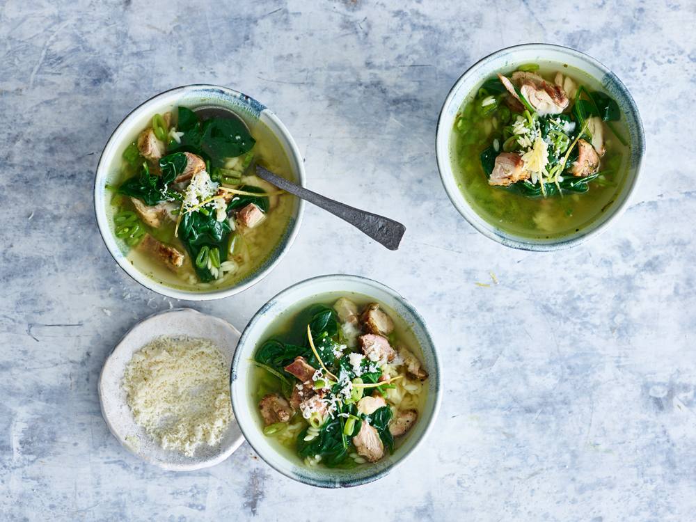 Lemon-Parmesan Chicken Soup with Spring Vegetables | Savory