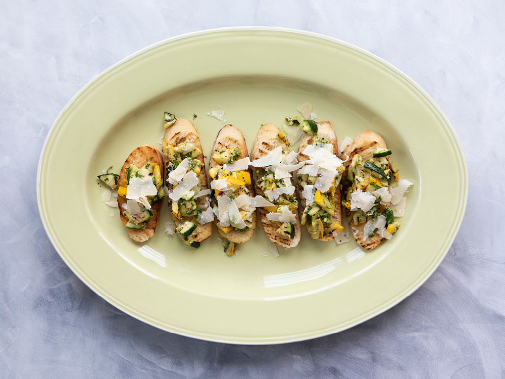 Grilled Summer Squash Bruschetta | Savory
