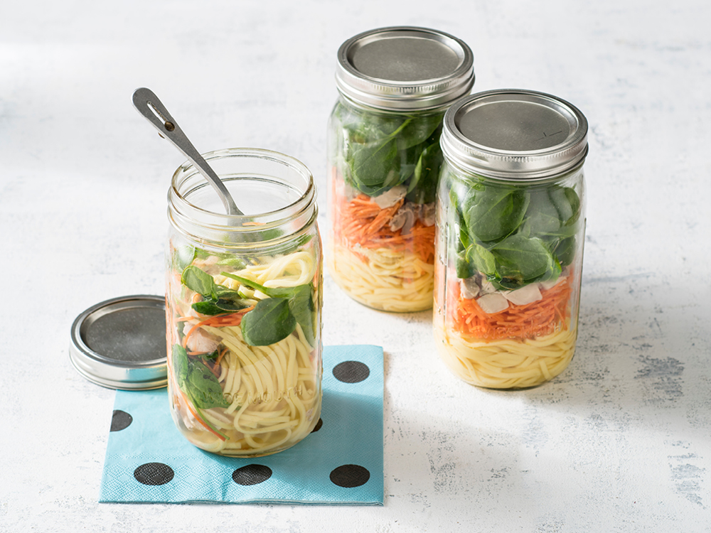 Mason Jar Miso Noodle Soup Savory