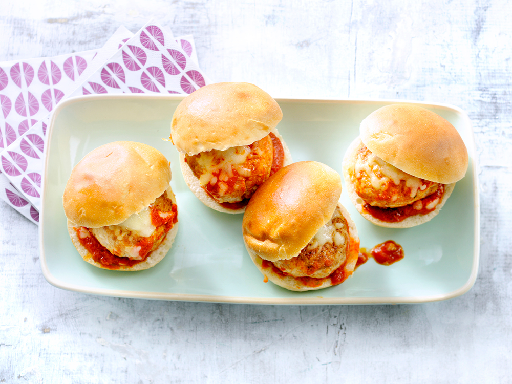 Marinara Chicken Meatball Sliders | Savory