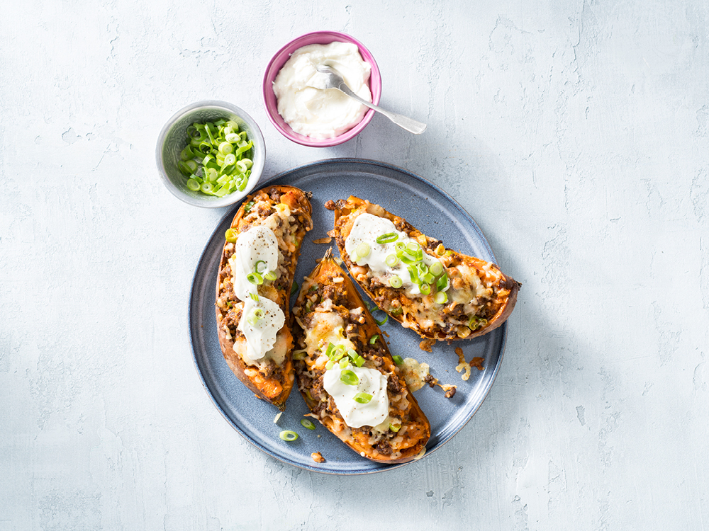 Loaded Stuffed Sweet Potatoes | Savory