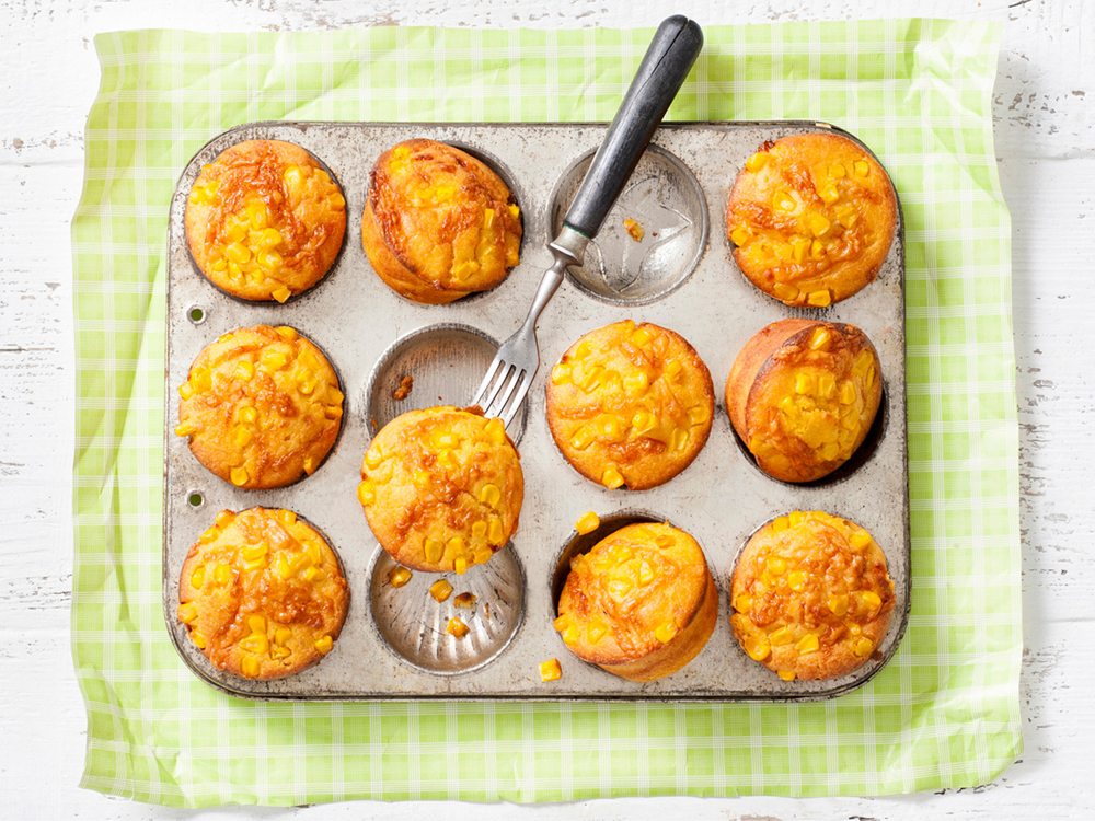 Cheesy Corn Muffins | Savory