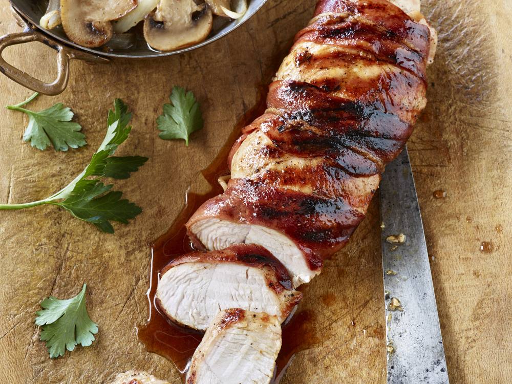 Grilled Turkey Tenderloin with Mushroom Sauce | Savory