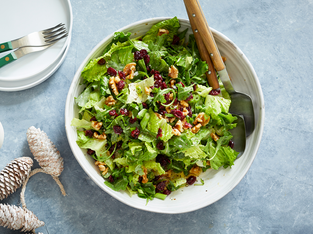 Salad with Sweet Poppy Seed Dressing and Cranberries Savory