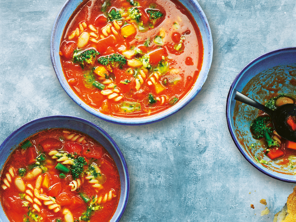 Veggie Tomato Soup with Fusilli | Savory