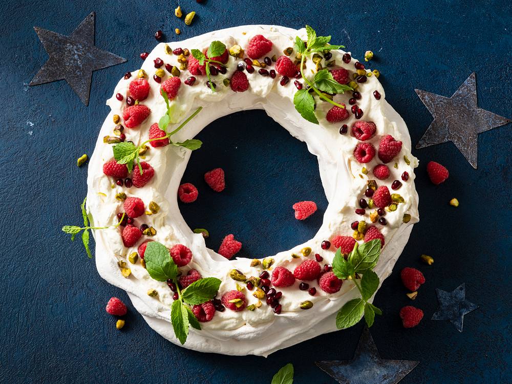 Christmas Wreath Pavlova | Savory