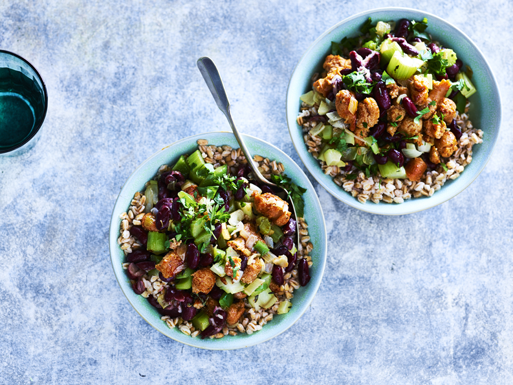 Cajun Red Beans over Farro | Savory