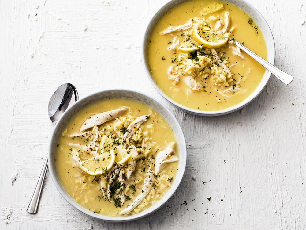 Greek Lemon Chicken Soup with Orzo | Savory