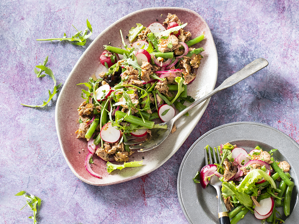 Salad of Green Beans, Tuna, and Pickled Onions | Savory