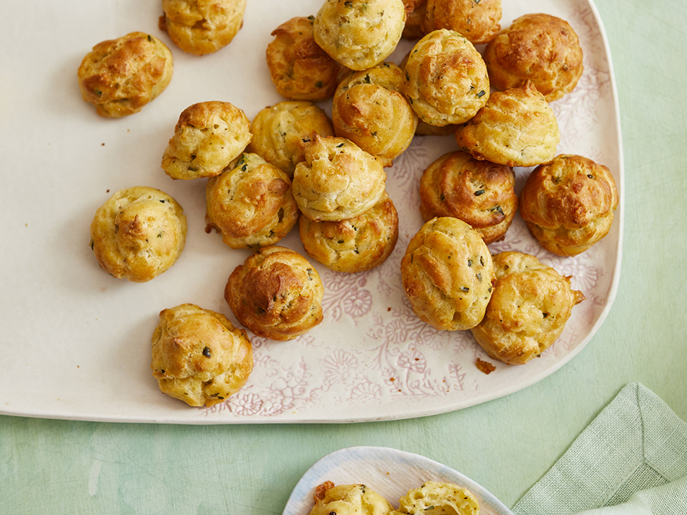 Cheddar-Chive Cheese Puffs | Savory