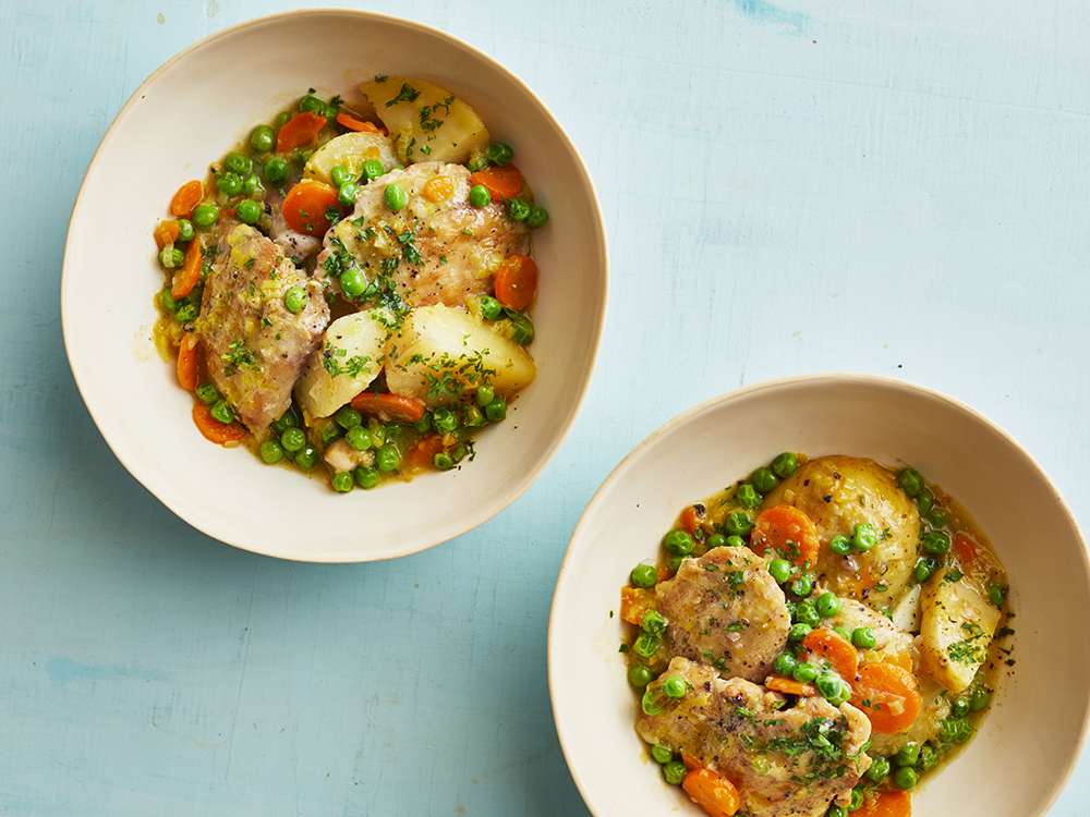 Spring Chicken Stew with Leeks and White Wine | Savory